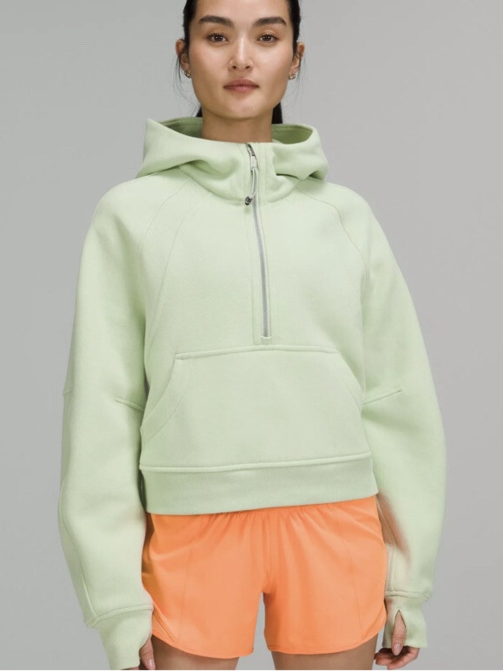 Lululemon Half Zip Oversized Scuba Light Green Size: small